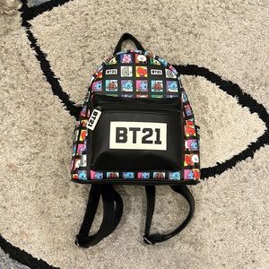 LINE FRIENDS, SMALL LEATHER BACKPACK, BT21